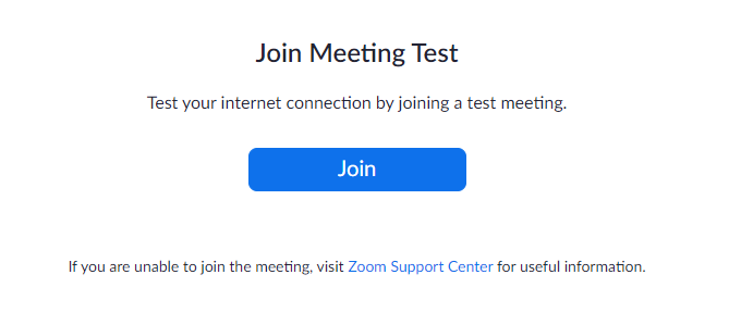 Join button on Zoom