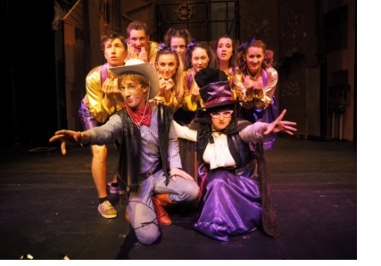 Actors in the 2018 Footlights Pantomime, 'The Gingerbread Man', at the ADC Theatre in Cambridge
